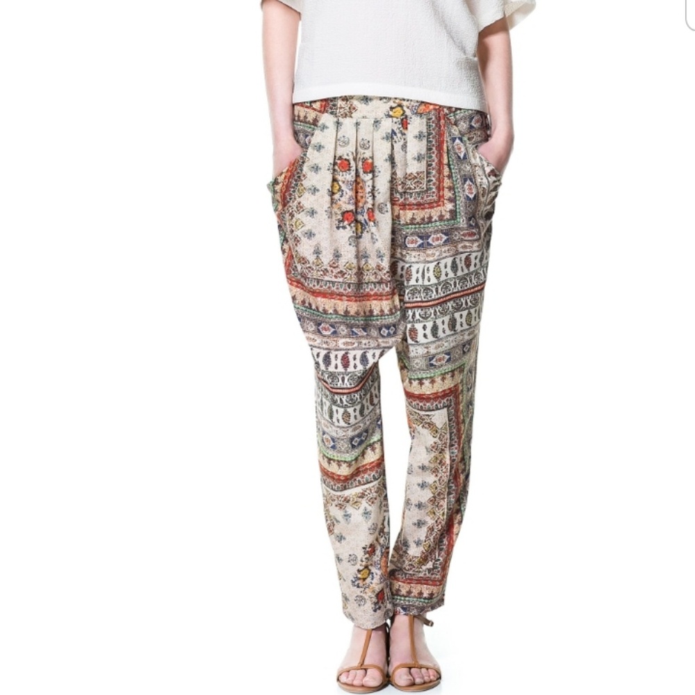 Zara Harem Pants boho print